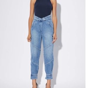 RtA Blue Dallas High-Waist Relaxed Jeans
